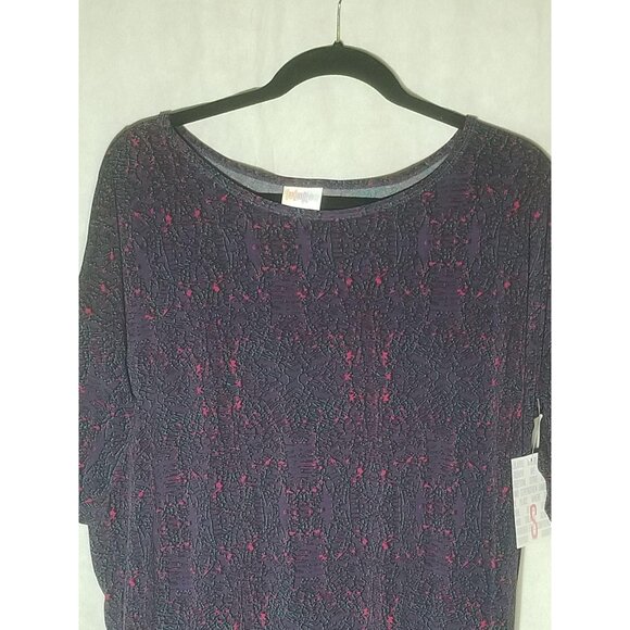 lularoe Irma tunic purple & green polyester blend size s height 29" READ new - Picture 7 of 10